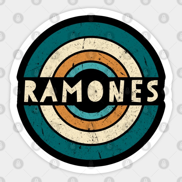 Retro Styles Ramones Name Birthday 70s 80s 90s Circle Sticker by WertAthena